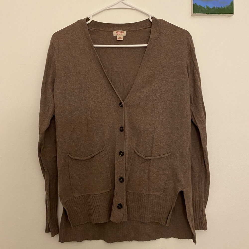 Mossimo Brown Cardigan with Buttons